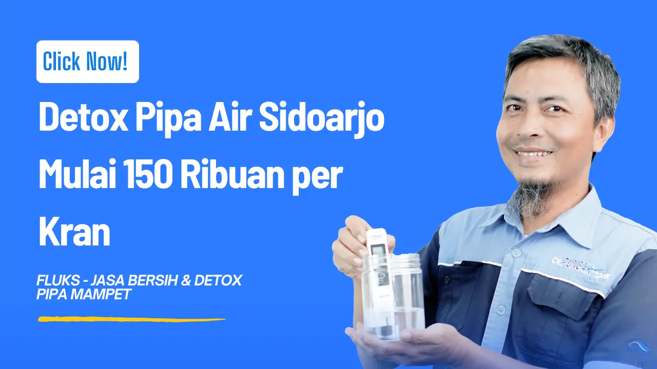 Detox Pipa Air Sidoarjo Mulai 150 Ribuan per Kran